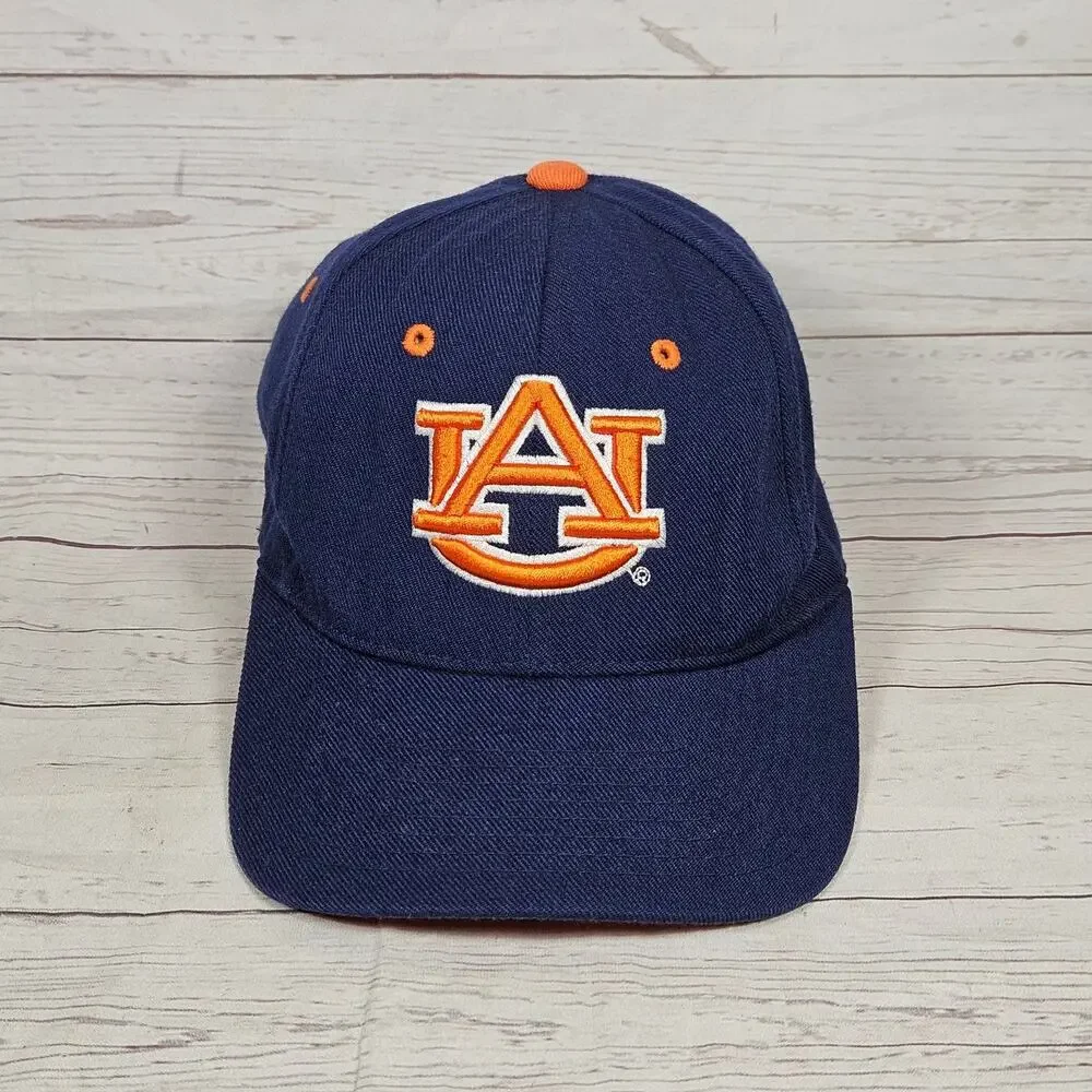 Auburn Hat Zephyr The Z Hat Men's 6 7/8 Navy Orange Fitted Baseball Cap